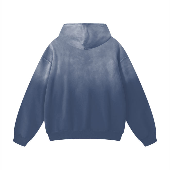 Heavyweight Pure Cotton Handcrafted Monkey Wash Drop Shoulder Oversized Hoodie - Blissful Haven Outlet
