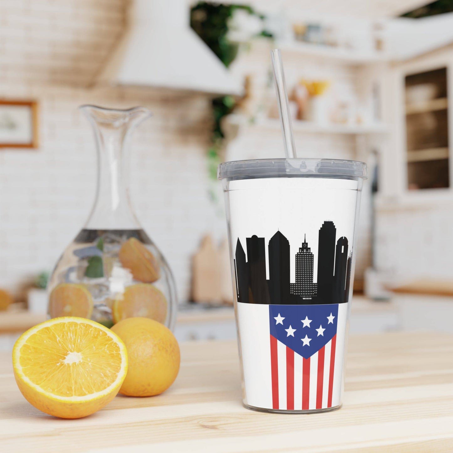 Plastic Tumbler with Straw - Blissful Haven Outlet
